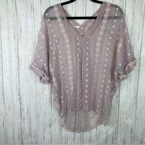 Anthropologie ZOA 100% silk Balletcore blouse XS